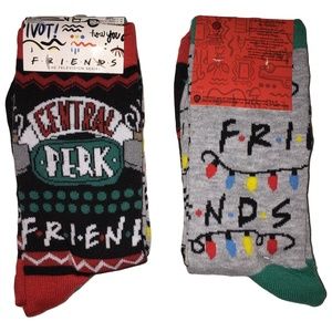 COPY - Friends TV Show 2 Pair Christmas Socks NEW